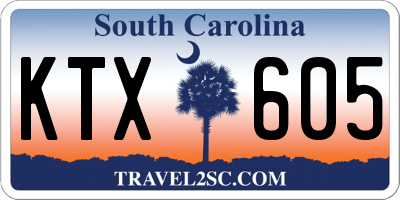 SC license plate KTX605