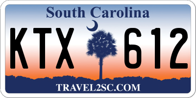 SC license plate KTX612