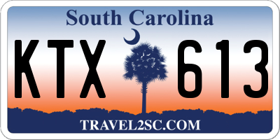 SC license plate KTX613