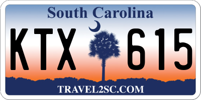 SC license plate KTX615