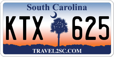 SC license plate KTX625