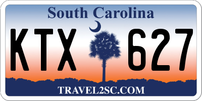 SC license plate KTX627