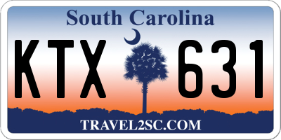SC license plate KTX631