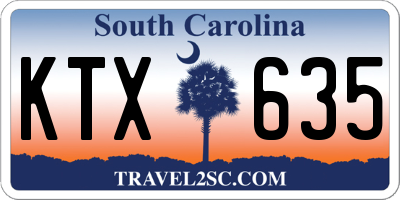 SC license plate KTX635