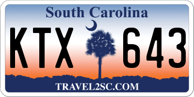 SC license plate KTX643