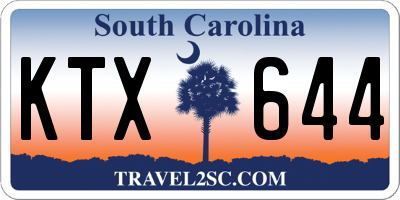 SC license plate KTX644