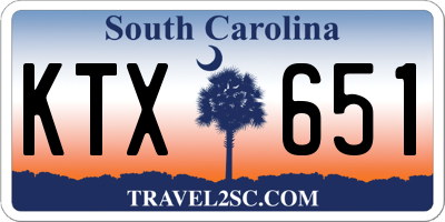 SC license plate KTX651