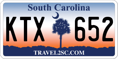 SC license plate KTX652