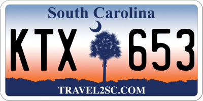 SC license plate KTX653