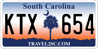 SC license plate KTX654