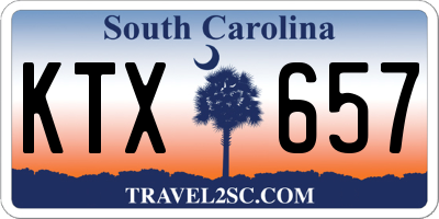 SC license plate KTX657