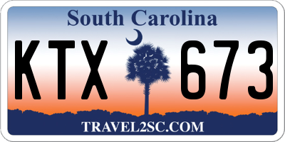 SC license plate KTX673