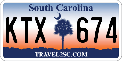 SC license plate KTX674