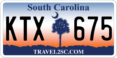 SC license plate KTX675