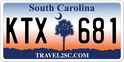 SC license plate KTX681