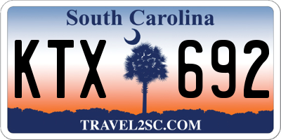 SC license plate KTX692