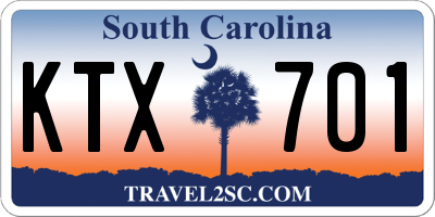 SC license plate KTX701