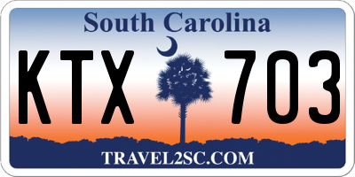 SC license plate KTX703