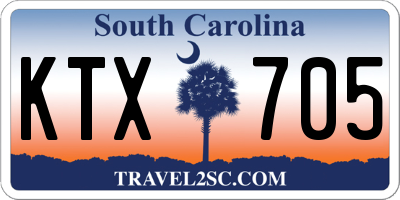 SC license plate KTX705
