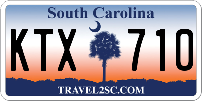 SC license plate KTX710