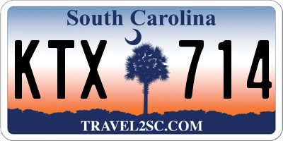 SC license plate KTX714