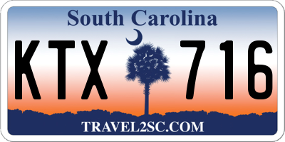 SC license plate KTX716