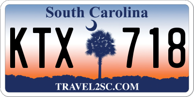 SC license plate KTX718