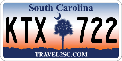 SC license plate KTX722