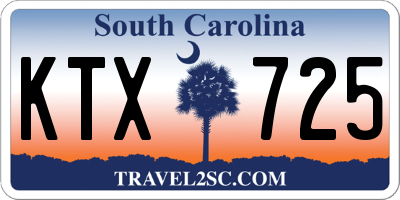 SC license plate KTX725