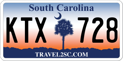 SC license plate KTX728