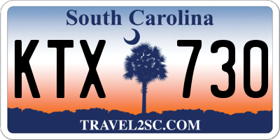 SC license plate KTX730