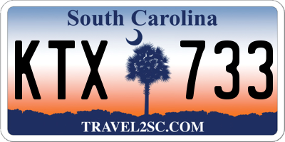 SC license plate KTX733