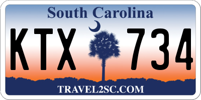 SC license plate KTX734