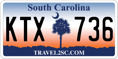 SC license plate KTX736