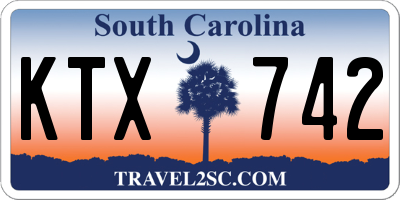 SC license plate KTX742