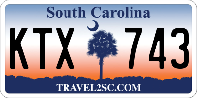 SC license plate KTX743