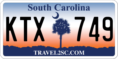 SC license plate KTX749