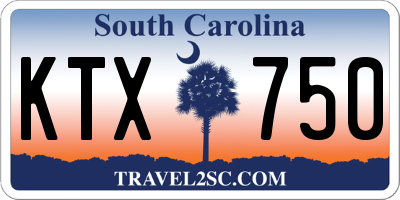 SC license plate KTX750