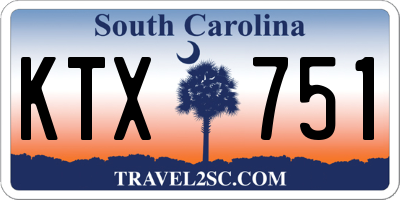 SC license plate KTX751
