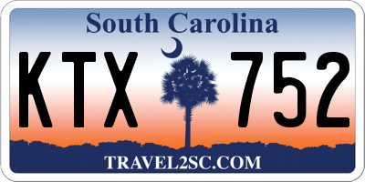 SC license plate KTX752
