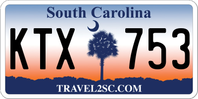 SC license plate KTX753