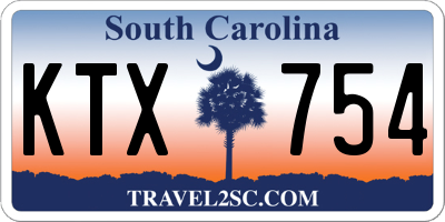 SC license plate KTX754