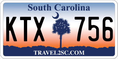 SC license plate KTX756