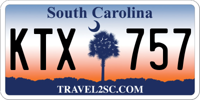 SC license plate KTX757