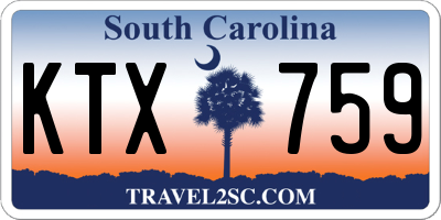 SC license plate KTX759