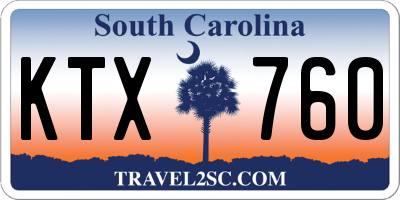 SC license plate KTX760