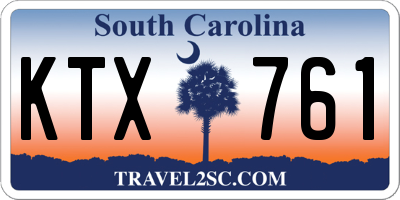 SC license plate KTX761