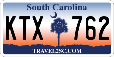 SC license plate KTX762