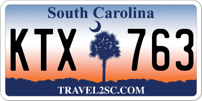 SC license plate KTX763