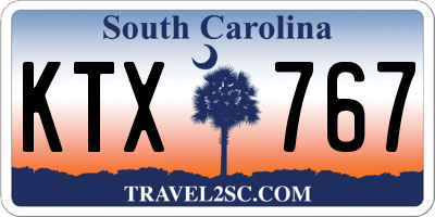 SC license plate KTX767